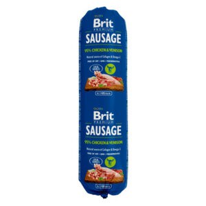 Brit Sausage natvoer - Kip & Wild (12 x 800 g)