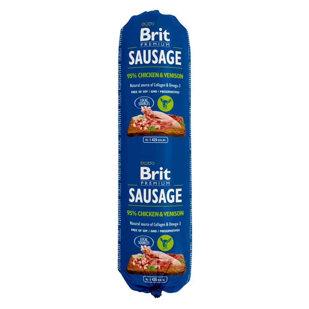 Brit Sausage natvoer – Kip & Wild (12 x 800 g)