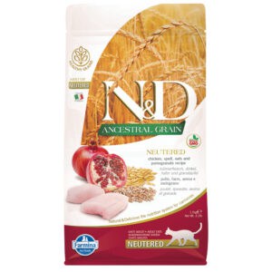 Farmina N&D Ancestral Grain Neutered kip en granaatappel voor katten - 1,5 kg