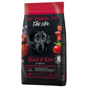 Fitmin Dog For Life, Rundvlees en Rijst - 2 x 12 kg