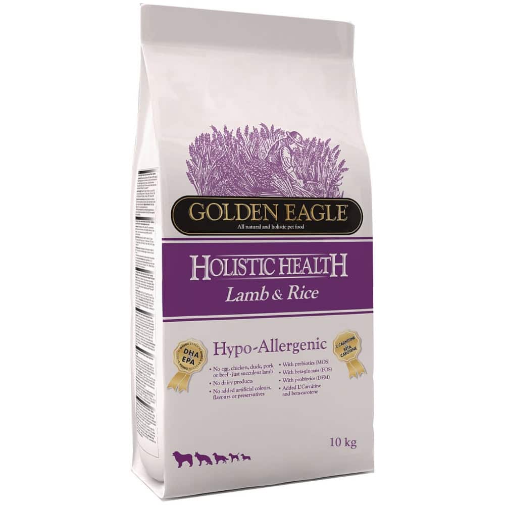 Golden Eagle Hypoallergenic Lam en Rijst – 2 x 10 kg