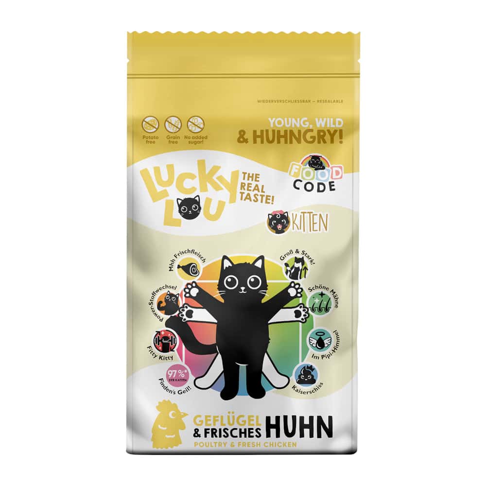Lucky Lou Kitten Gevogelte & Kip – 9 kg