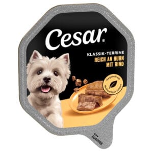 Cesar Megapack kuipjes – Klassieke terrine met gevogelte en rund – 14 x 150 g