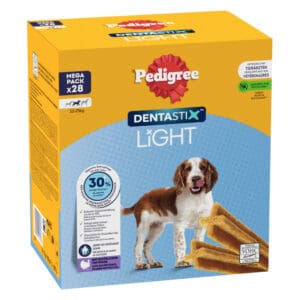 Multipack (56 stuks) Pedigree Dentastix Light: Dental Chews voor middelgrote honden (10-25kg) hondensnacks