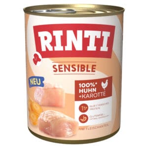 Rinti Sensible Gemengd Pakket 12 x 800 g Hondenvoer - Kip & Wortel