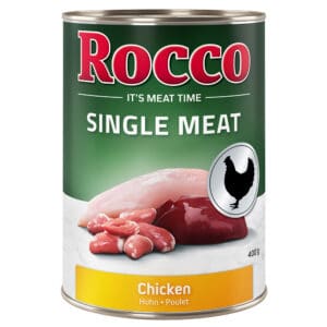 Rocco Single Meat 6 x 400 g Hondenvoer - Kip