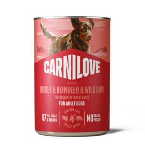 Voordeelpak: 12x400g Carnilove Dog in Paté Kalkoen & Rendier & Wildzwijn Natvoer voor honden
