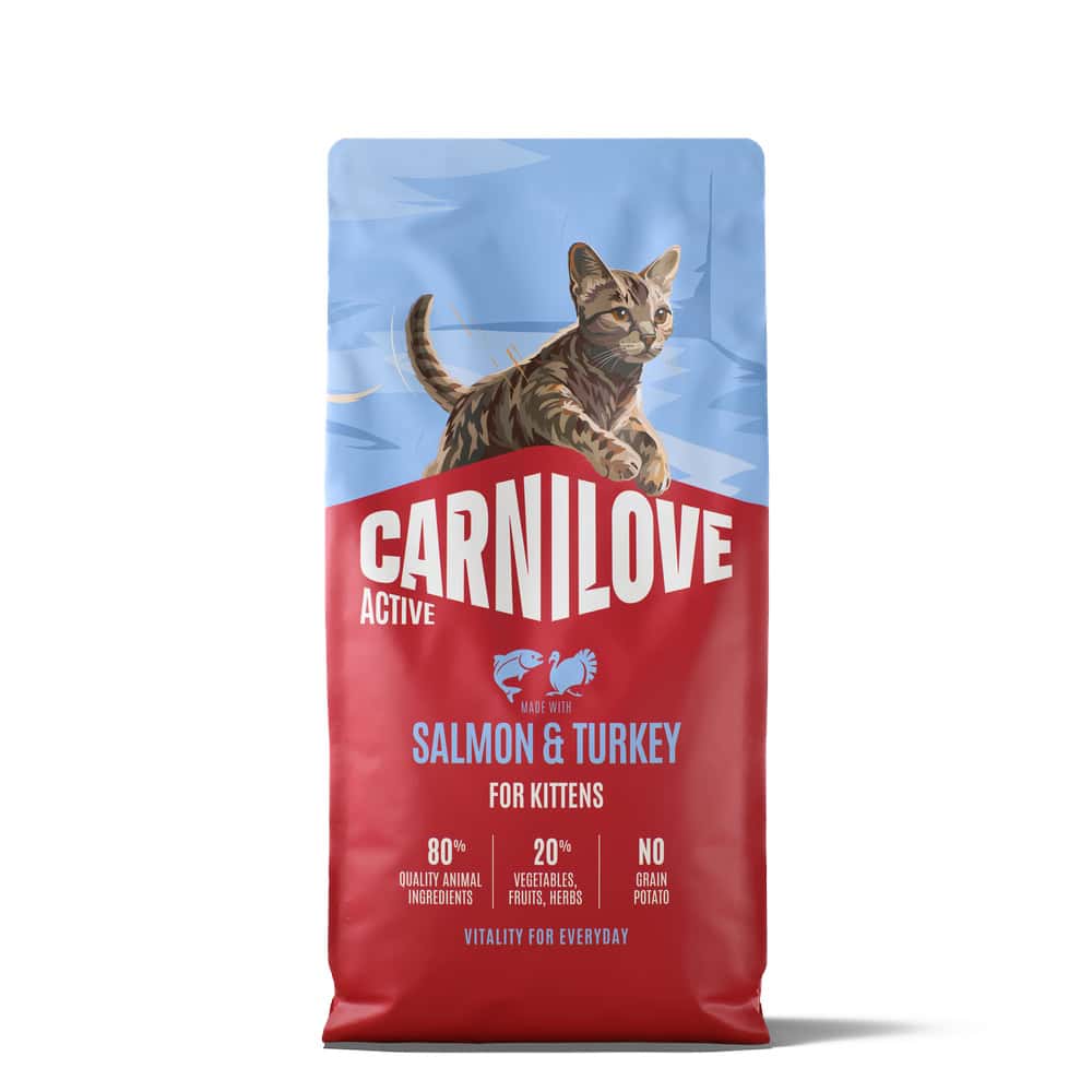 Carnilove Active Kitten met zalm en kalkoen droog kattenvoer – 12 kg
