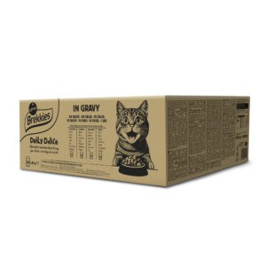 Voordeelpakket: 160x85g Mixpakket in saus Brekkies Daily Delice adult kat natvoer voor katten