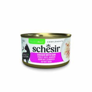 Voordeelpakket: 24x70g Schesir Complementen in gelei kip met ham natvoer voor katten