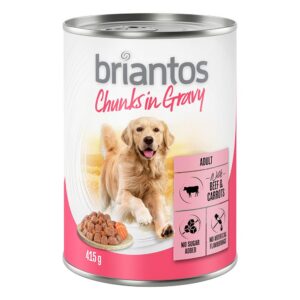 Voordeelpakket Briantos Chunks in Gravy 24 x 415 g - Rund en Wortel
