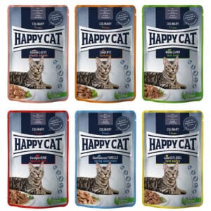 Voordeelpakket Happy Cat Pouch Meat in Sauce 24 x 85 g - Mix I