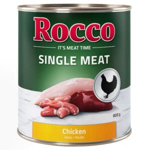 Voordeelpakket Rocco Single Meat 12 x 800 g Hondenvoer - Kip