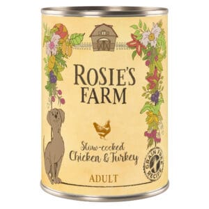 Voordeelpakket Rosie's Farm Adult 24 x 400 g Hondenvoer - Kip & Kalkoen