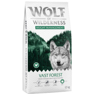 Wolf of Wilderness "Explore The Vast Forests" Gewichtsbeheersing - graanvrij - Dubbelpak: 2 x 12 kg Nieuw Recept