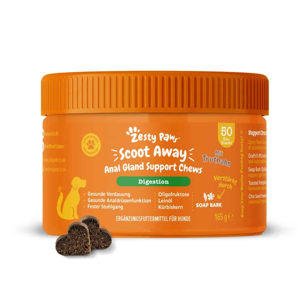 Zesty Paws Scoot Away Anaalklier Ondersteuning Kauwtabletten – 50 Kauwsnacks – 165 g