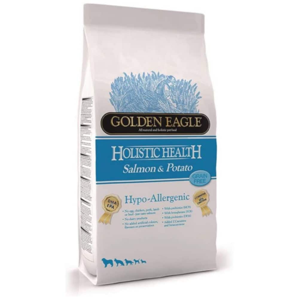 Golden Eagle Hypoallergenic Zalm en Aardappel 26/12 graanvrij droog hondenvoer – 10 kg