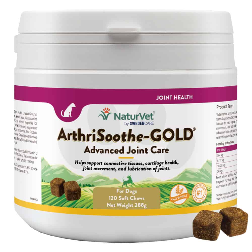 120 stuks NaturVet ArthriSoothe-Gold Snacks Aanvullende voeding voor honden