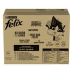 120x85g Rund/Kip/Kabeljauw/Tonijn Felix Elke Dag Feest Kattenvoer