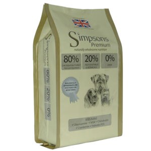 12kg 80/20 Gemengd Vlees & Vis Simpsons Premium Hondenvoer