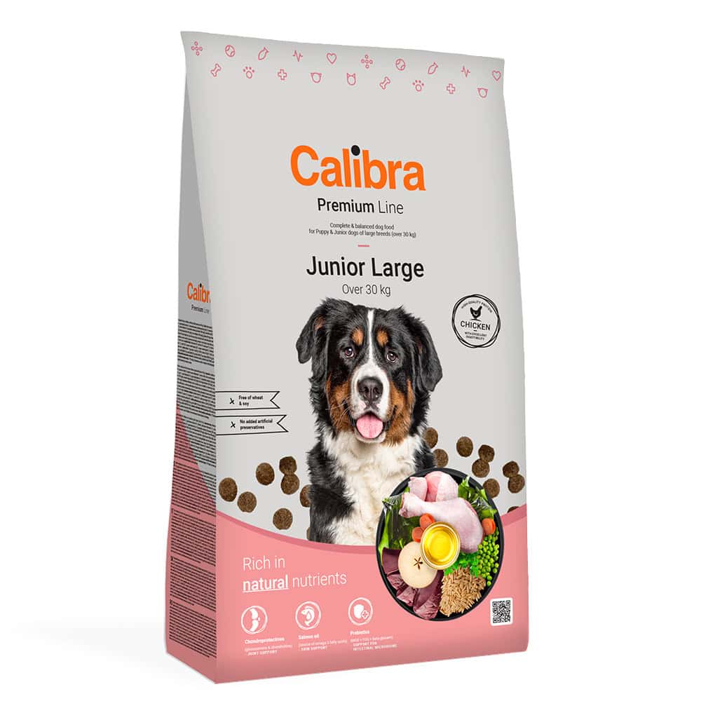 12kg Calibra Dog Premium Line Junior Large Breed hondenvoer droog