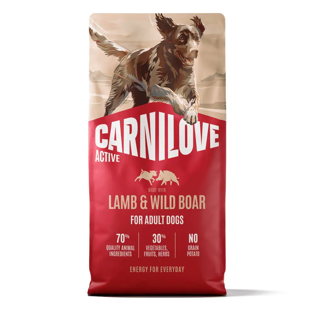 12 kg Carnilove Active Adult Lam & Wildzwijn Hondenbrok