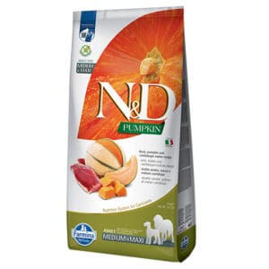 12kg Farmina N&D Medium/Maxi Pompoen, Eend & Cantaloupe Meloen droog hondenvoer