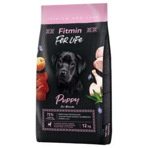12kg, Fitmin Dog For Life Puppy Alle rassen, droog hondenvoer