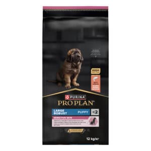 12 kg PURINA PRO PLAN Large Robust Puppy Sensitive Skin Zalm Hondenvoer droog