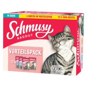 12x100g Ragout in Saus Mix Schmusy Kattenvoer nat
