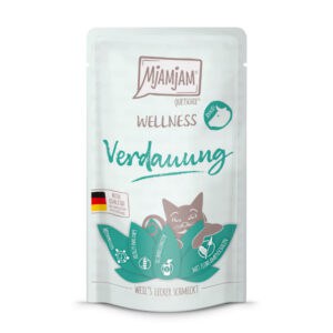 12x 125g MjAMjAM Wellness Digestion - Rund nat kattenvoer