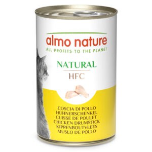12 x 140 g + 6 x 140 g gratis! Almo Nature HFC Natural natvoer voor katten 18 x 140 g - Kippendijen