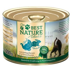 12x 200g Best Nature Cat Adult Gevogelte & Konijn