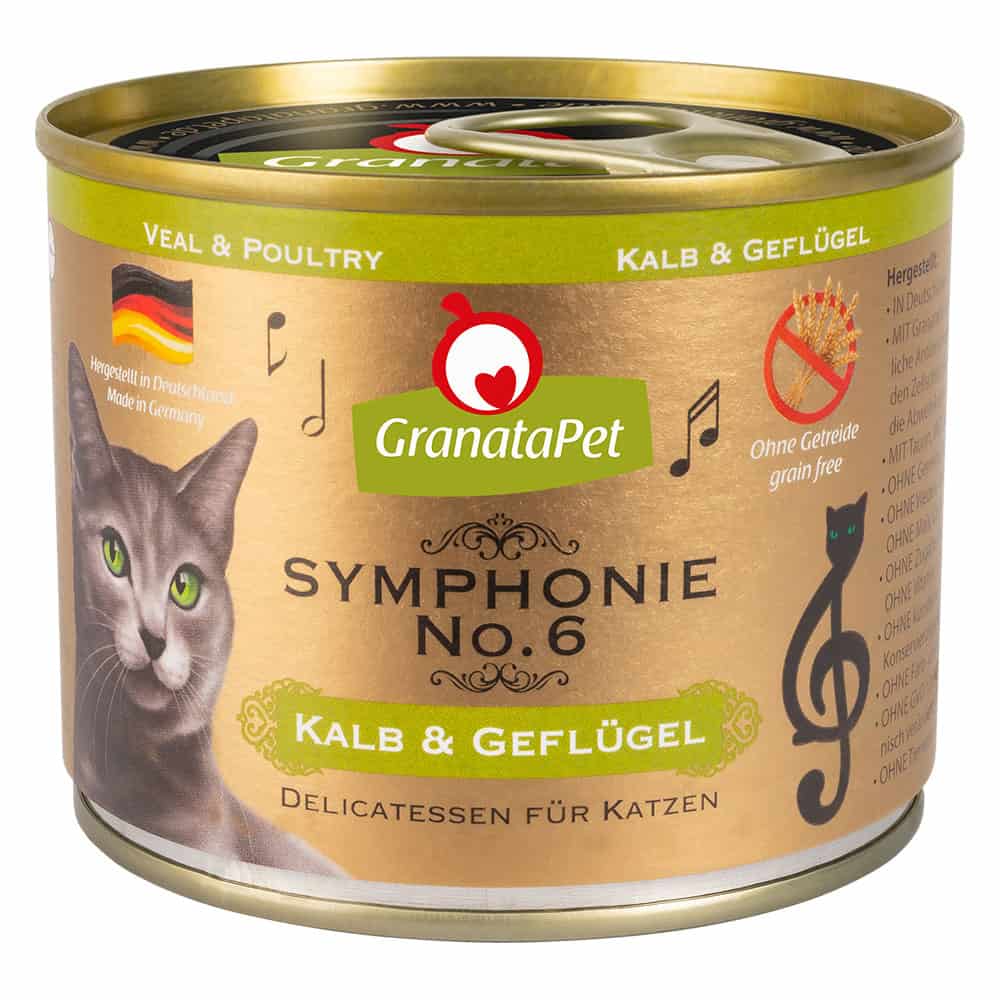 12x200g GranataPet Symphonie Kalf & Gevogelte Kattenvoer