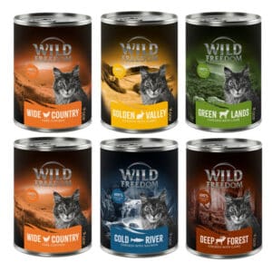 12x400g Adult Gemengd Pakket (5 Smaken) Wild Freedom Kattenvoer