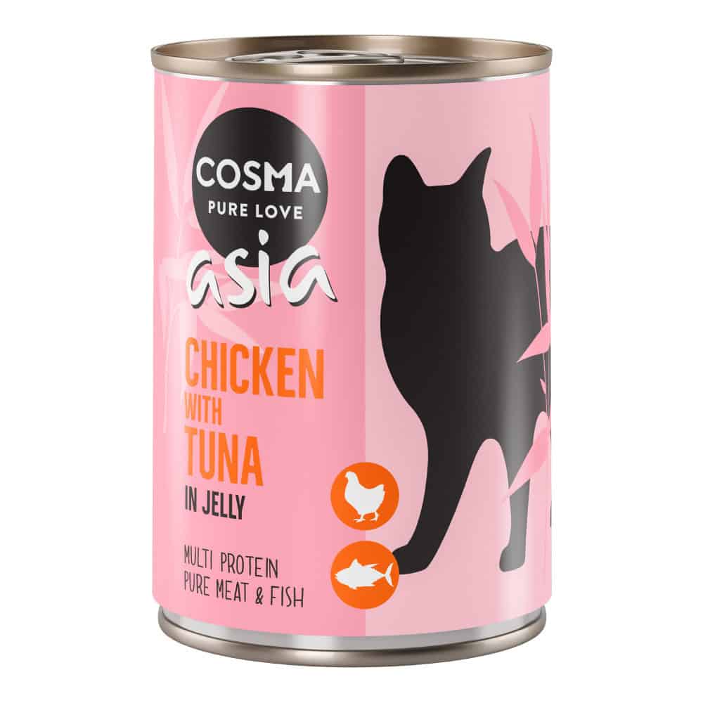 Cosma Kip & Tonijn in Gelei Asia Kattenvoer nat – 6 x 400 g
