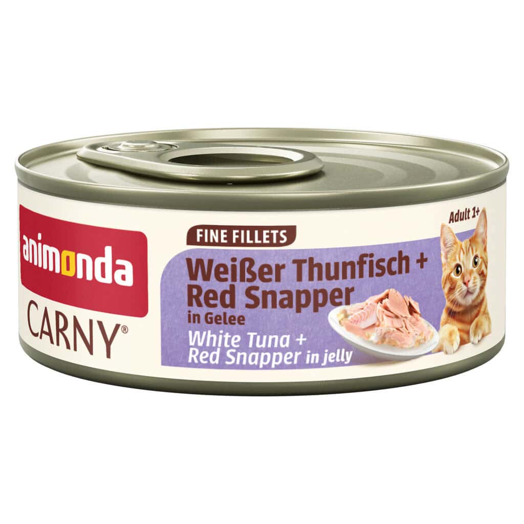 Animonda Carny Adult in Gelei Witte Tonijn & Red Snapper nat kattenvoer – 24 x 60 g