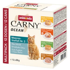 Animonda Carny Ocean Ocean Mix II (4 soorten) Kattenvoer – 12 x 80 g