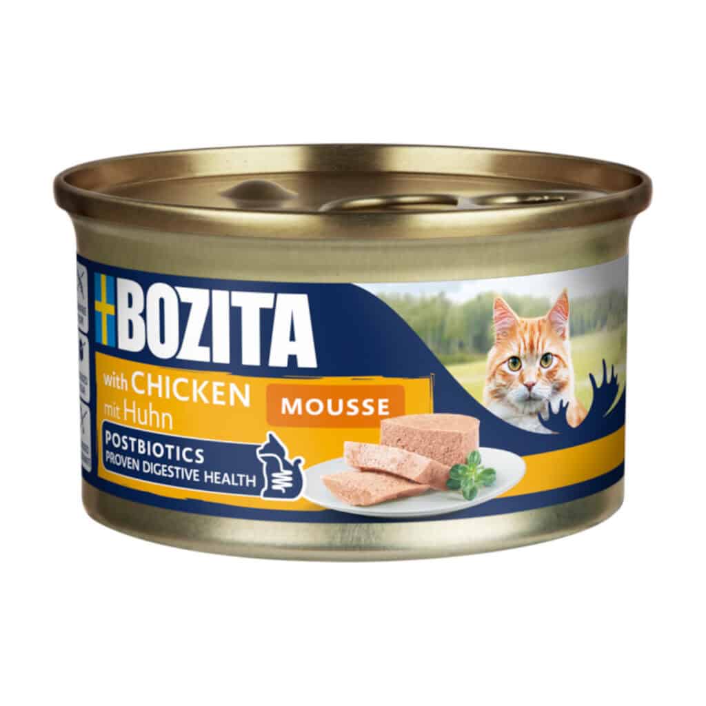 Bozita Mousse Postbiotics Kip Kattenvoer nat – 12 x 85 g