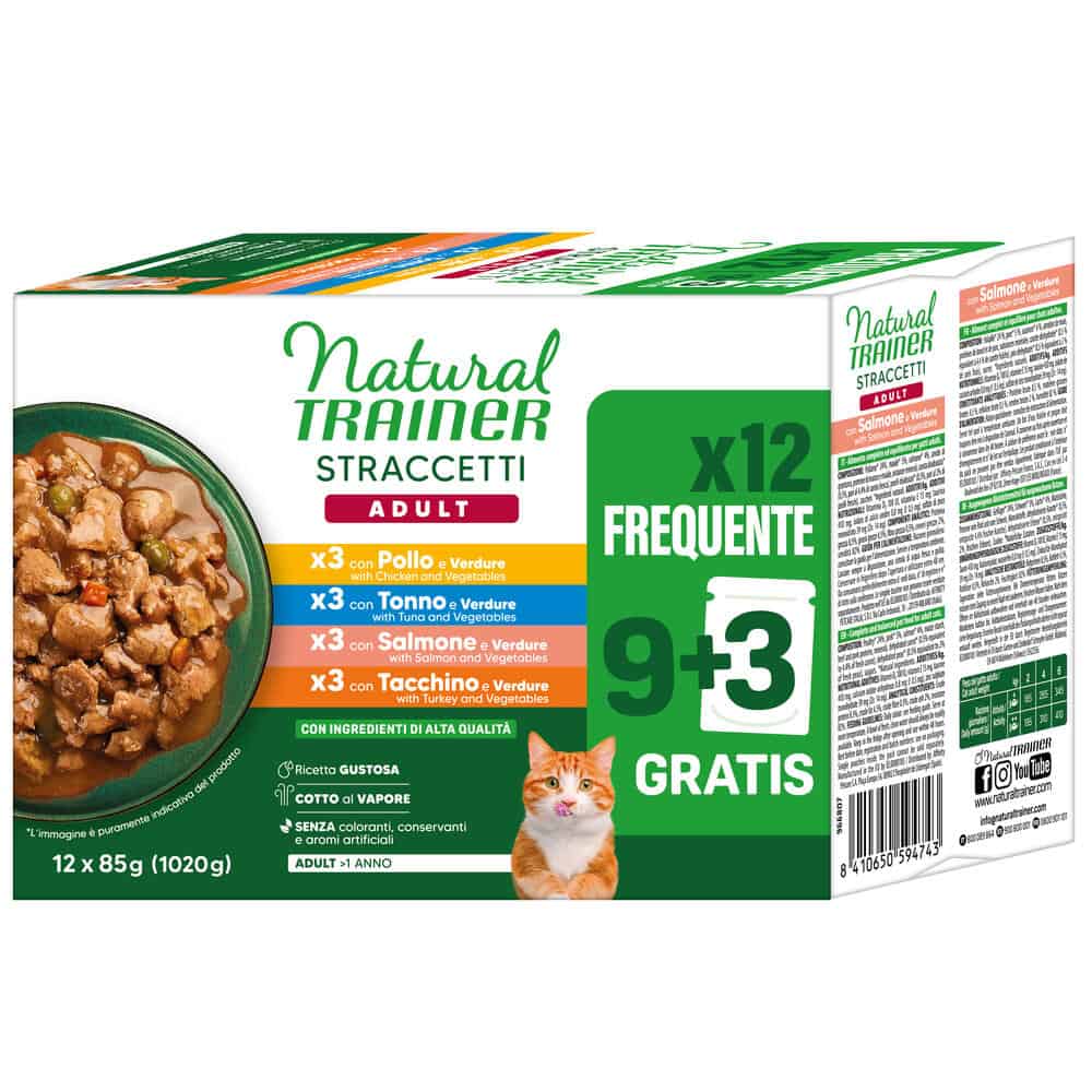 12x85g Natuurlijke Trainer Strips in Sausmix (4 Varianten) Nat Kattenvoer