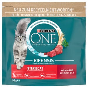 1,4kg Purina ONE Sterilcat met Rund Droog Kattenvoer