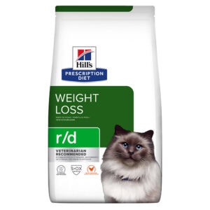 1,5kg Feline R/D Weight Reduction met Kip Hill's Prescription Diet Kattenvoer