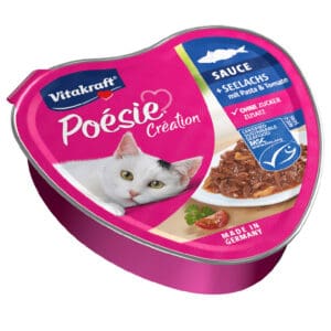 15x85g Vitakraft Poésie Création koolvis met pasta natvoer voor katten