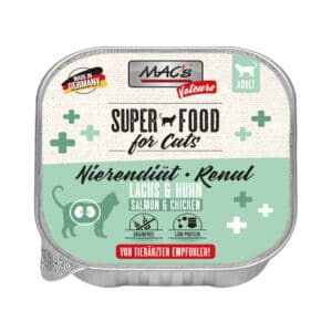 16x 100g MAC's Vetcare Katten Nierendieet / Renal Zalm & Kip Kattenvoer nat