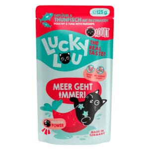 16x125g Lucky Lou Adult Gevogelte & Tonijn nat kattenvoer