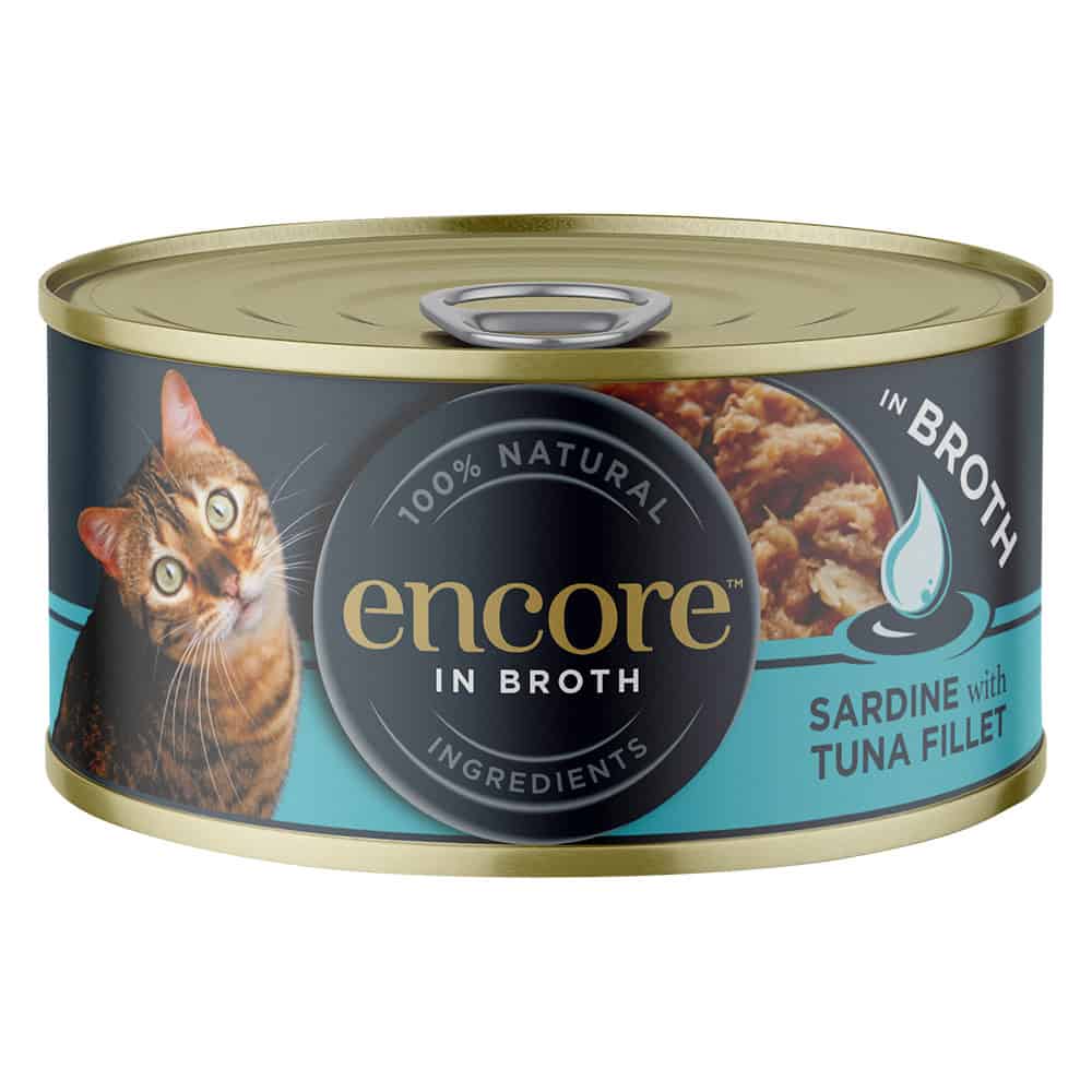 16x 70g Encore Blik sardine en tonijnKattenvoer Nat