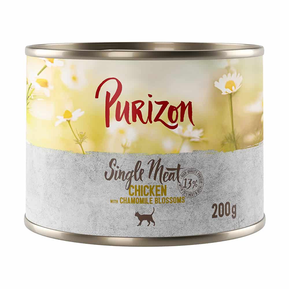 Purizon Single Meat Kip met Kamillebloemen Katten Natvoer – 200 g