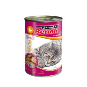 20x415g Super Benek graanvrije Chunks in saus konijn natvoer voor katten