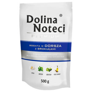 Dolina Noteci Premium Pouches Kabeljauw met Broccoli Nat Hondenvoer – 20 x 500 g