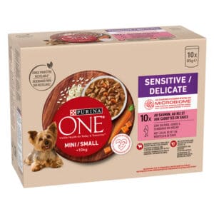 20 x 85 g PURINA ONE Mini Sensitive-Delicate Zalm hondenvoer nat